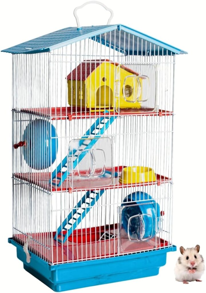 gaiola para hamster desmontavel casa teto platico 3 andares